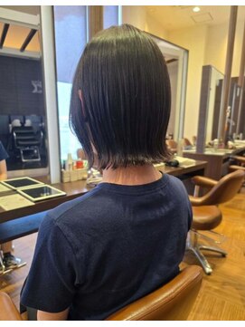 ユニックス イオンレイクタウン店(UNIX) 【まとまり髪】大人女性の切りっぱなしタイトボブスタイル