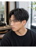 MEN's Baguz MEN'Sカット/ MEN'Sパーマ/ MEN'Sカラー 黒髪ナチュラルウェーブメンズマッシュパーマ