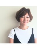 ランダムに動く毛先が可愛い★柔らかショートボブ