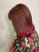 サロウィン 池袋(SALOWIN)&nbsp;切りっぱなしボブ×インナーバインピンク01