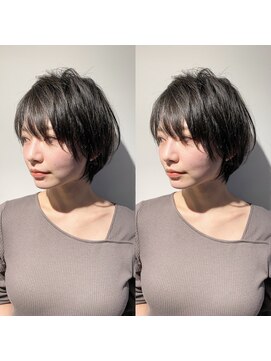 ネオリーブ モカ 川崎チネチッタ店(Neolive mocca) 大人可愛い小顔丸みショートボブサイド 似合わせベージュ 川崎