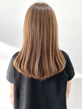フォーク FOLK 【FOLK】ブリーチなし明るめベージュセミロング♪