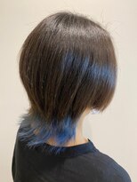 ニシオギ ヴォイス 西荻窪店(nishiogi voice)&nbsp;髪質改善voice西荻窪★ウルフカット　インナーカラー　ブルー