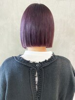 アイティー バイ アルバム 中野店(IT by ALBUM)&nbsp;パープルボブ_アースカラーくびれヘアツートンカラー_ba363061