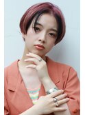 スタイリング簡単☆ピンクブラウンショート