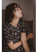 クラシック《女子力高め》カール系ボブスタイル。