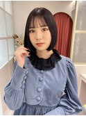ショコラアッシュ/ヘルシースタイル/前髪カット