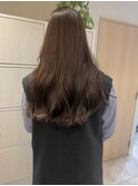 ショコラブラウン/ブリーチなし透明感カラー/ロングヘア