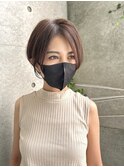前髪なし/ハンサムショート/大人美人/くびれ