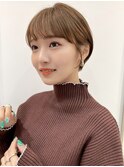 ブリーチなしハイトーン×マッシュショート/韓国風ボブ[仙台]