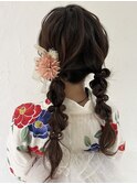 ツイン編み下ろし
