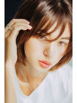 ニュイ 高槻 阪急茨木店(nui)&nbsp;黒髪ボブルフネビージュ小顔ワンレンスペインカール