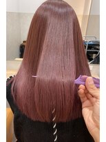 サロウィン 那覇店(SALOWIN)&nbsp;ピンクブラウン+髪質改善トリートメントチェリーレッド