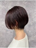 大人可愛いショートボブ/前下りショートボブ