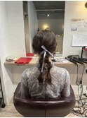 編みおろしアレンジ タイトアレンジ お呼ばれアレンジ 長崎浜町