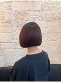 カシスカラー×ミニボブスタイル 【東川口　ツヤカラー】