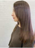 髪質改善トリートメント/ストレート/くすみベージュ