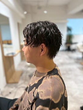 ソイクフ(SOY KUFU) 20代30代40代◎ブルーブラックサーフカールマッシュ