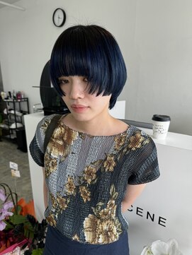 スーパーシーン(SUPER SCENE) くびれヘア/アプリコットオレンジ/夏のヘアアレンジ/宜野湾