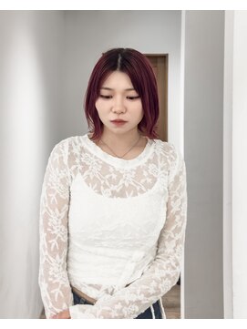 ゴウトゥデイ 横須賀店(GO TODAY) 切りっぱなしボブ / ボルドー