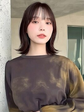 ノイズ キョウト(NOISM Kyoto) デザインカラー/レイヤーカット/ウェットヘア/オリーブベージュ