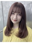 レイヤーカット ベージュブラウンカラー【野呂朱里】