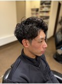 無造作カール/メンズパーマ/メンズカット／シェービング/理容