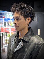 アウル 心斎橋(owl)&nbsp;【スパイキーショート×ピンパーマ】短髪/刈り上げ/メンズパーマ