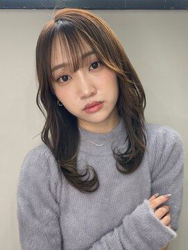 トルネード(TORNADO) 面長ミディアムレイヤー ベージュブラウン 海外風 A0306