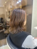 フレア(FLAiR) 30代40代くびれミディアムチョコレートブラウンカラースタイル