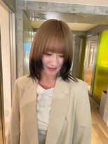 クレア 下北沢(CREA)&nbsp;ミルクティーブロンド/ダークブルー/デジタルパーマ/下北沢