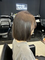 ソア バイ リコヘアーうるま(SOAR by lico hair Uruma)&nbsp;ミルクティーブロンド/ダークブルー/デジタルパーマ/うるま