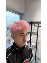 パーク バイ クリーム 大宮(PARK by CREAM) 【ホワイトピンク×刈り上げスパイキーショート】