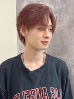 カノエ 福岡香椎店(canoe)&nbsp;センターパート ピンクアッシュ 透明感カラー メンズショート
