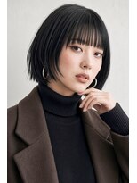 コートフィールエー(CO_T feel.a)&nbsp;凛とした美しさ。黒髪ミニボブ×シースルーバング