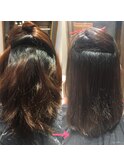 縮毛矯正で癖の強い方でもまとまるヘア