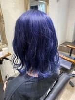 バトヘアー 渋谷本店(bat hair) ネオンネイビーカラー