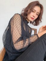 ワンス(Once)&nbsp;Once かきあげバング エギョモリ アッシュピンク by.加藤