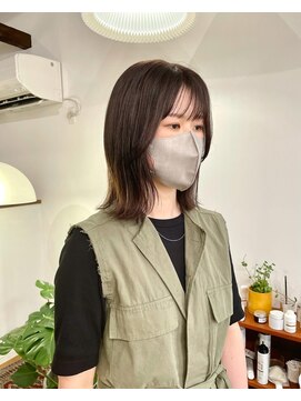 ニッカ(nicca) 外ハネくびれシルエット大人可愛いブラウンナチュラル