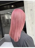ペールピンク　切りっぱなしロブ