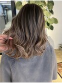 オトナ可愛い!中明度バレイヤージュ_natural beige_