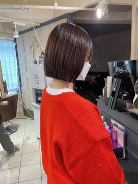 キャンバス バイ ネオリーブ 横浜西口(Canvas by neo.) 切りっぱなしボブ/ミニボブ/愛されブラウン/sn