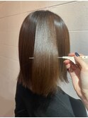 髪質改善うるツヤ黒髪暗髪ナチュラルミディアム大人可愛い
