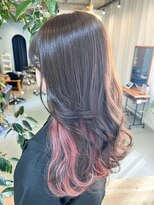 キング 梅田(K!ng)&nbsp;【梅田】インナーピンクピンクカラーインナーカラー艶髪カラー