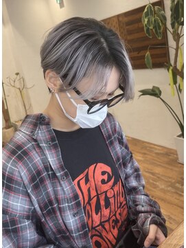 モアナバイヘッドライト 綱島店(Moana by HEADLIGHT) 【Moana綱島】#ショート#バレイヤージュ#コントラストハイライト