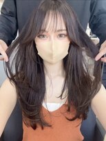 ジエクト カナウ(The Ect canow)&nbsp;レイヤーロング似合わせカット小顔ヘア垢抜けグレーベージュ