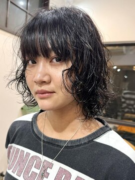 ナループロアオハナ(Nalu pu loa ohana) ウルフパーマ/ゆるめパーマ/パーマ/ウルフカット/レイヤー