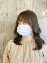 ハーフアンドハーフ(HALF and HALF)&nbsp;オリーブベージュ/レイヤーカット/ミディアム