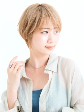 ニューヨークニューヨーク 寝屋川店(NYNY) グレージュカラーシルキーベージュ斜めバングデザインカラー