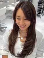 アンダーバーホワイトモデ 河内長野(_WHITE mode) ハイライトカラーミルクティーベージュレイヤーカット